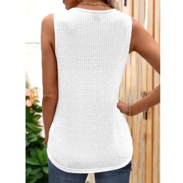 Lace Detail V Neck Tank
