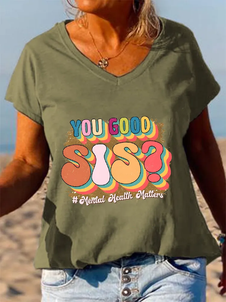 Sisterhood-Themed Short-Sleeved T-Shirts