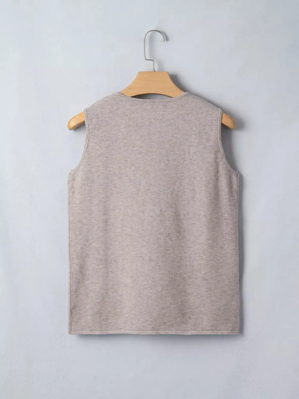 Refined Sweater-Knit Star-Detail Tank Top