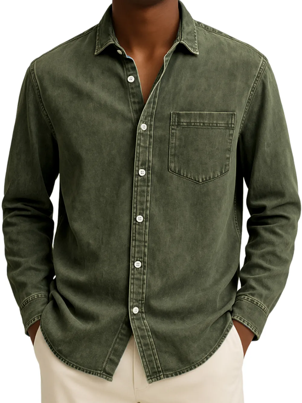 Long Sleeve Pocket Shirt