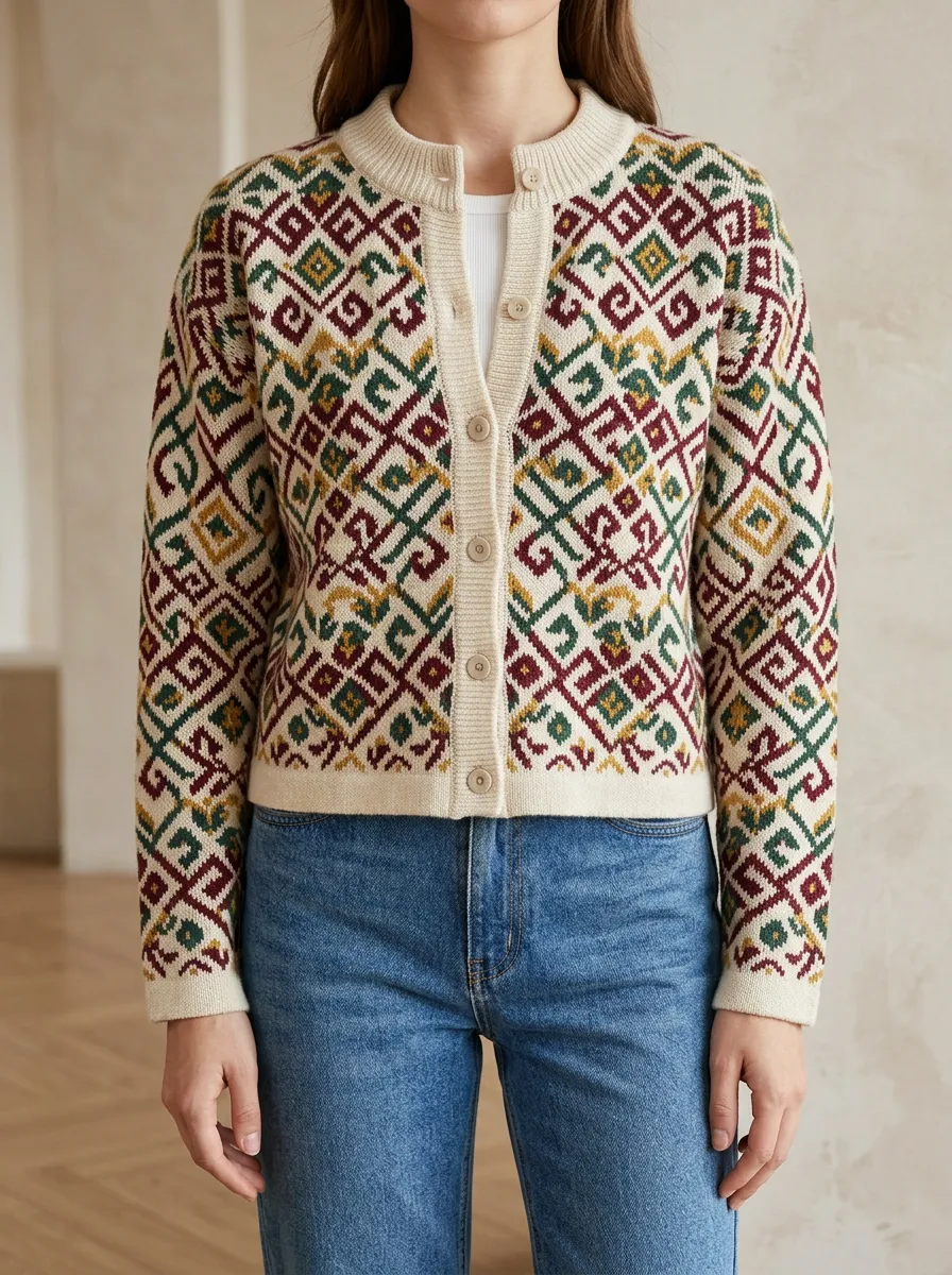 Modern Knit Button Front Ribbed Knit Women's Casual Knit Cardigan