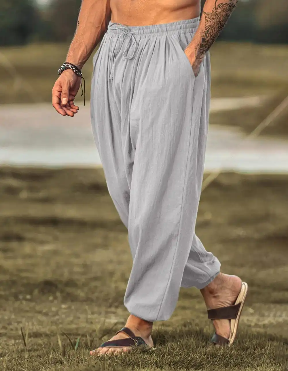 Relaxed Linen Boho Pants
