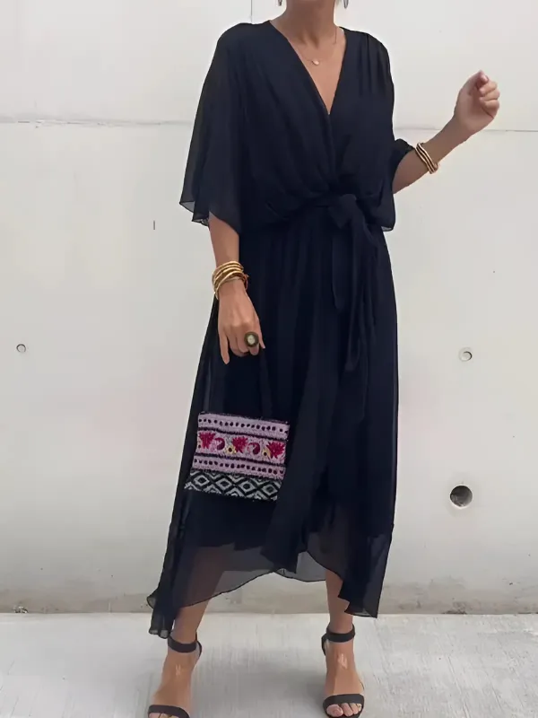  Wrap Midi Soft Dress