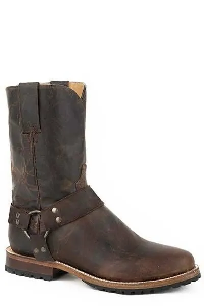 Classic Round Toe Harness Western Boots
