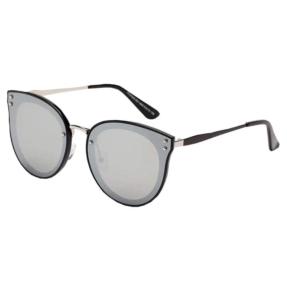 Round Polarized Cat-Eye Sunglasses