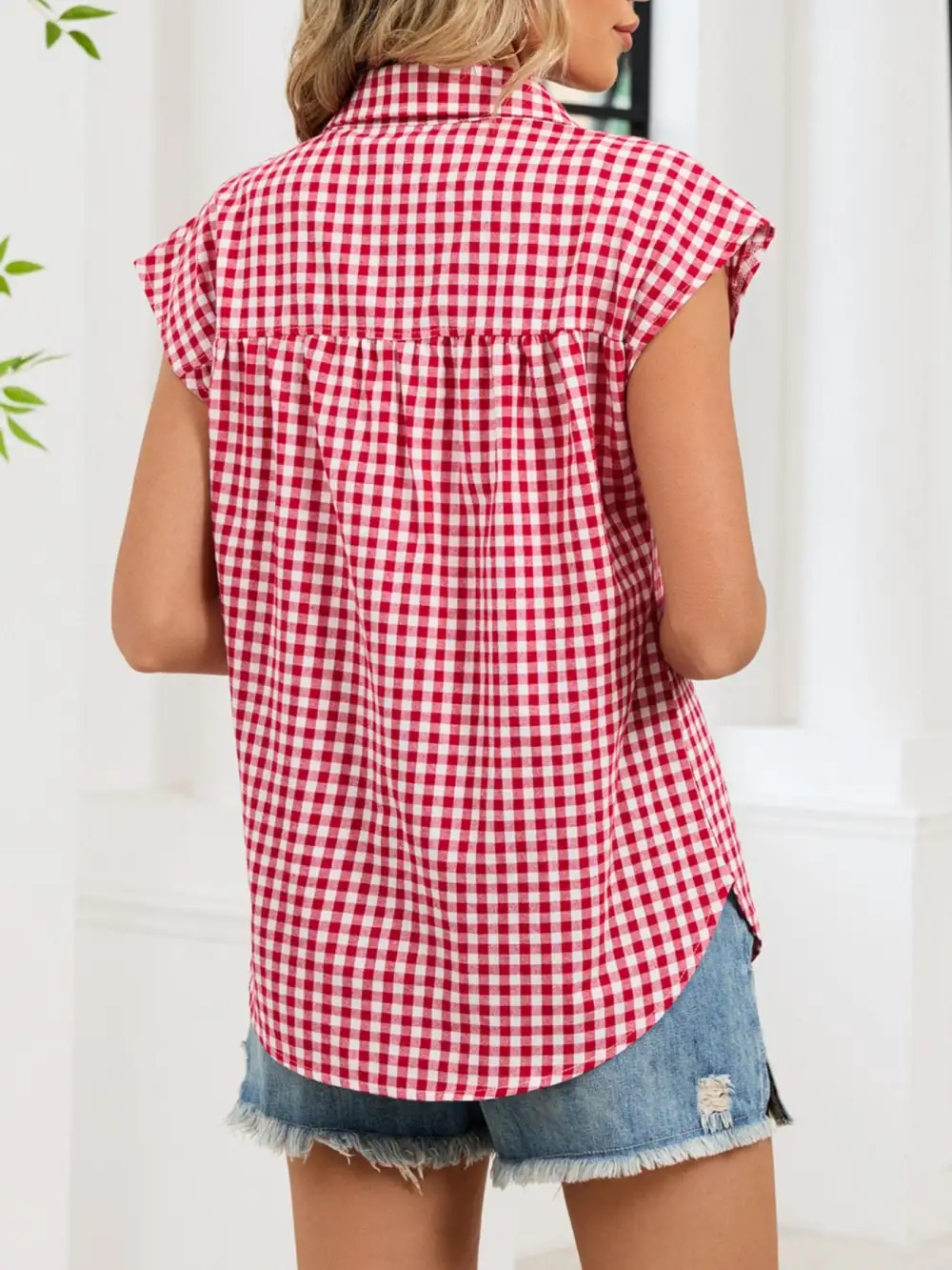 Gingham Button Down Shirt