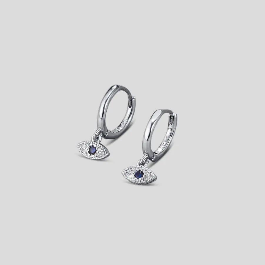 Crystal Evil Eye Drop Earrings