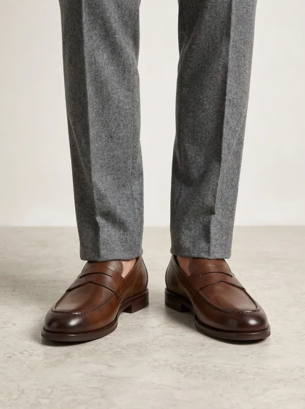 Men's Classic Leather Penny Loafers
