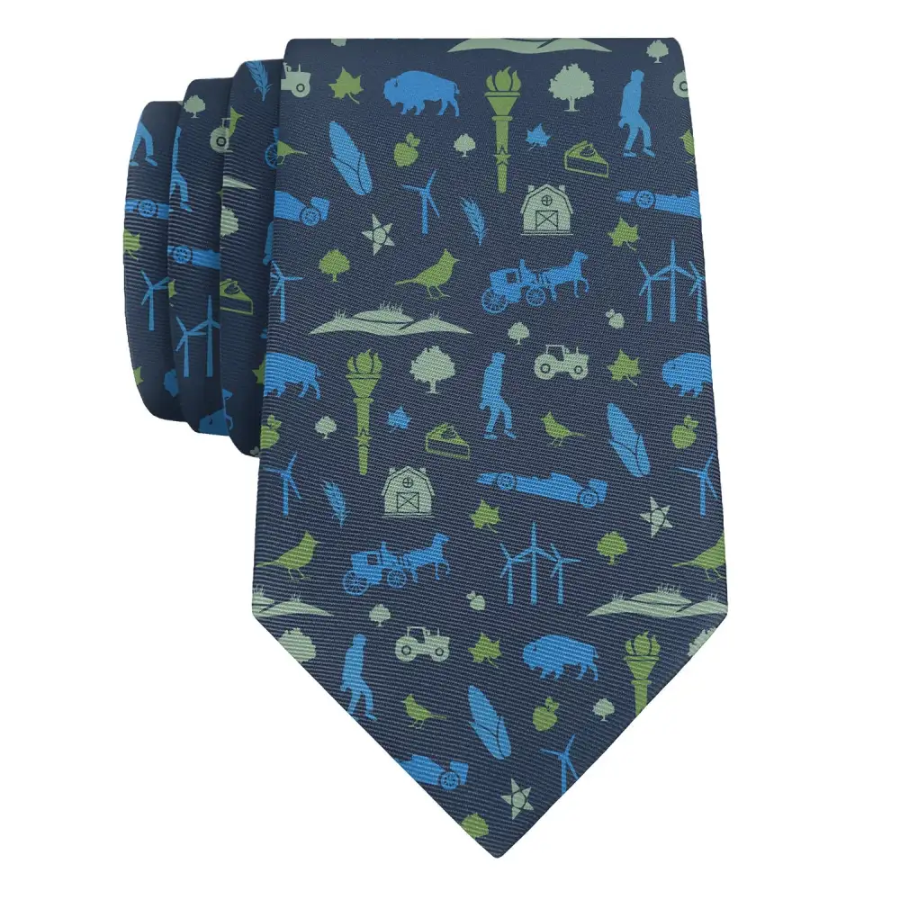 Polished Heritage Emblem Pattern Necktie