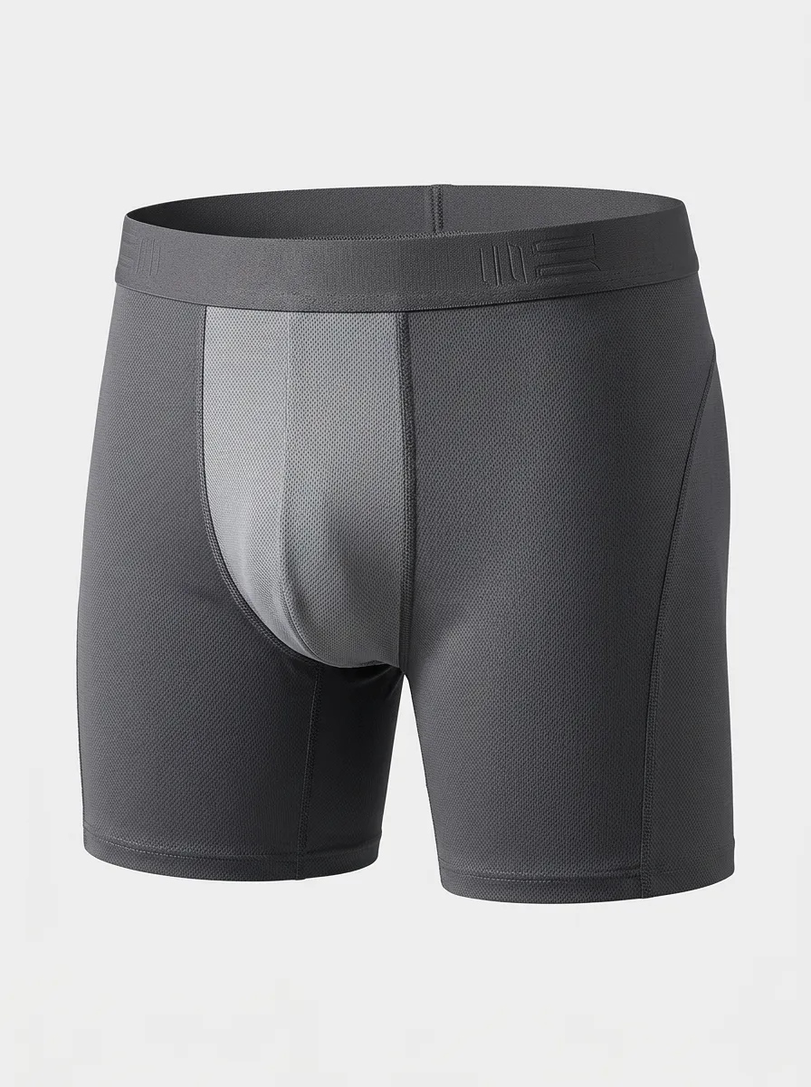 Men's Charcoal Grey Engineered Athletic Cut Boxer Briefs
