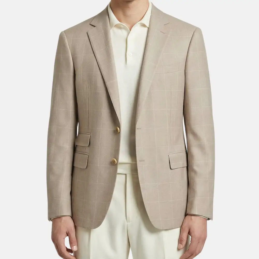 Windowpane Cashmere Blazer Jacket