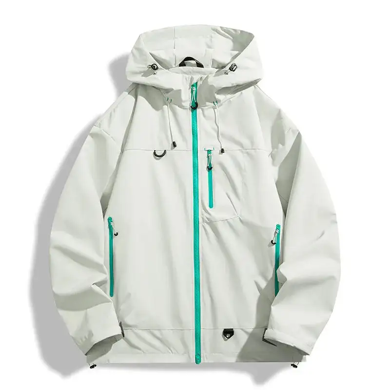 Hooded Zip Front Hiking Jacket