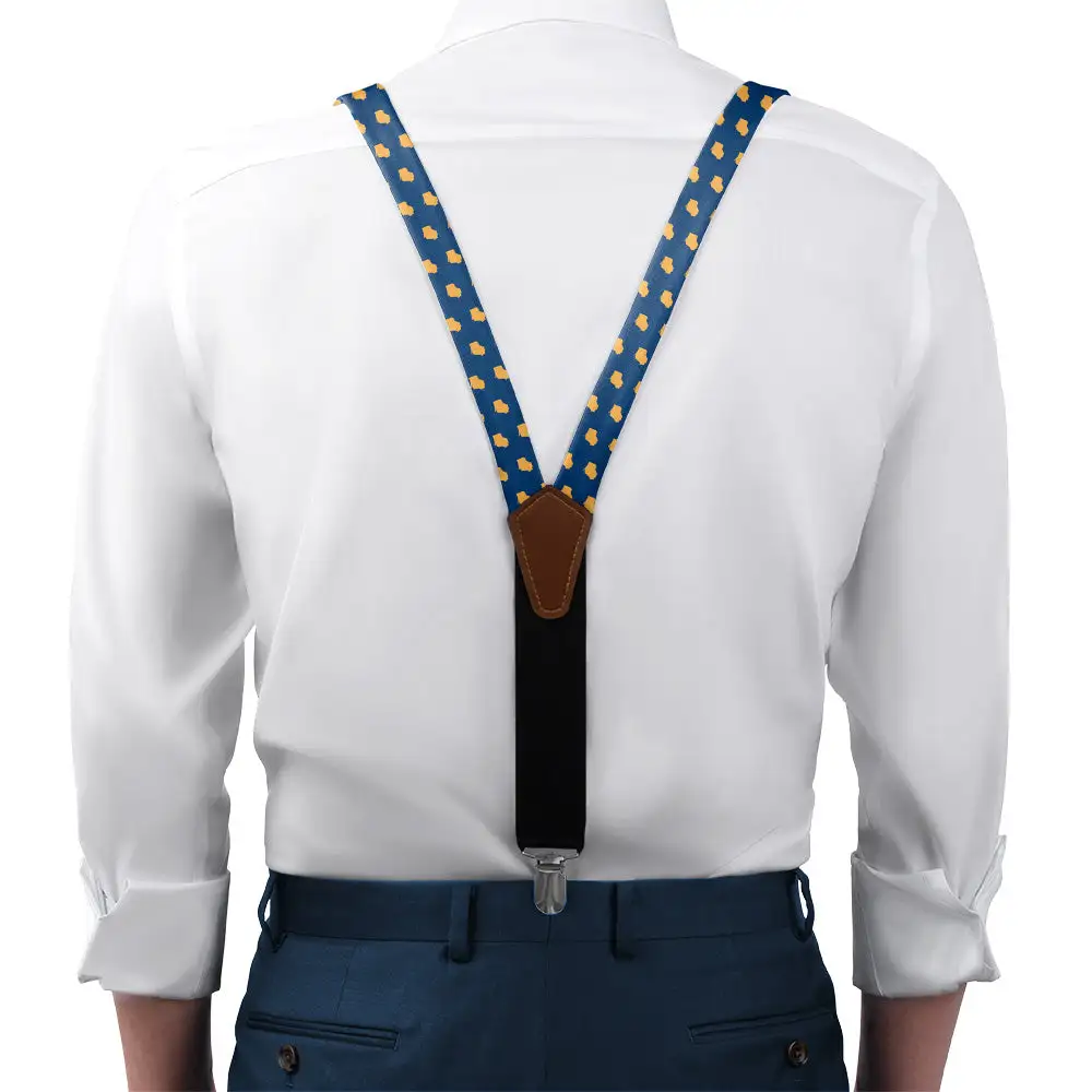 Repeating Contour Motif Suspenders