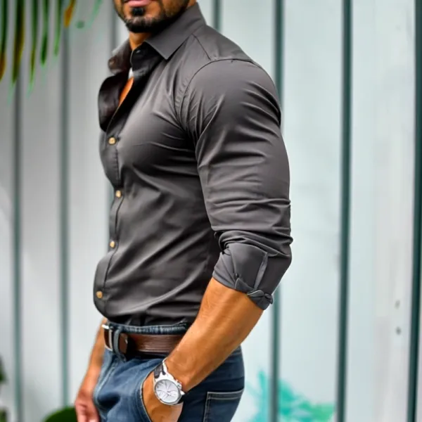 Field Pocket Open Collar Shirt