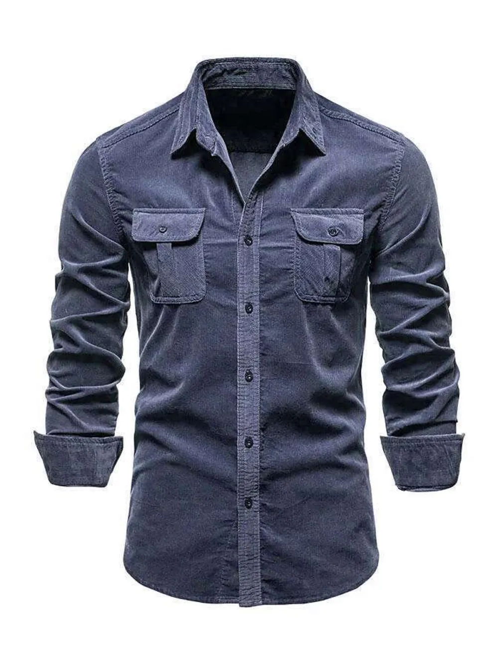 Structured Corduroy Double Pocket Shirt