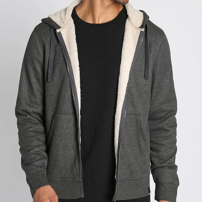 Sherpa Lined Waffle Hoodie
