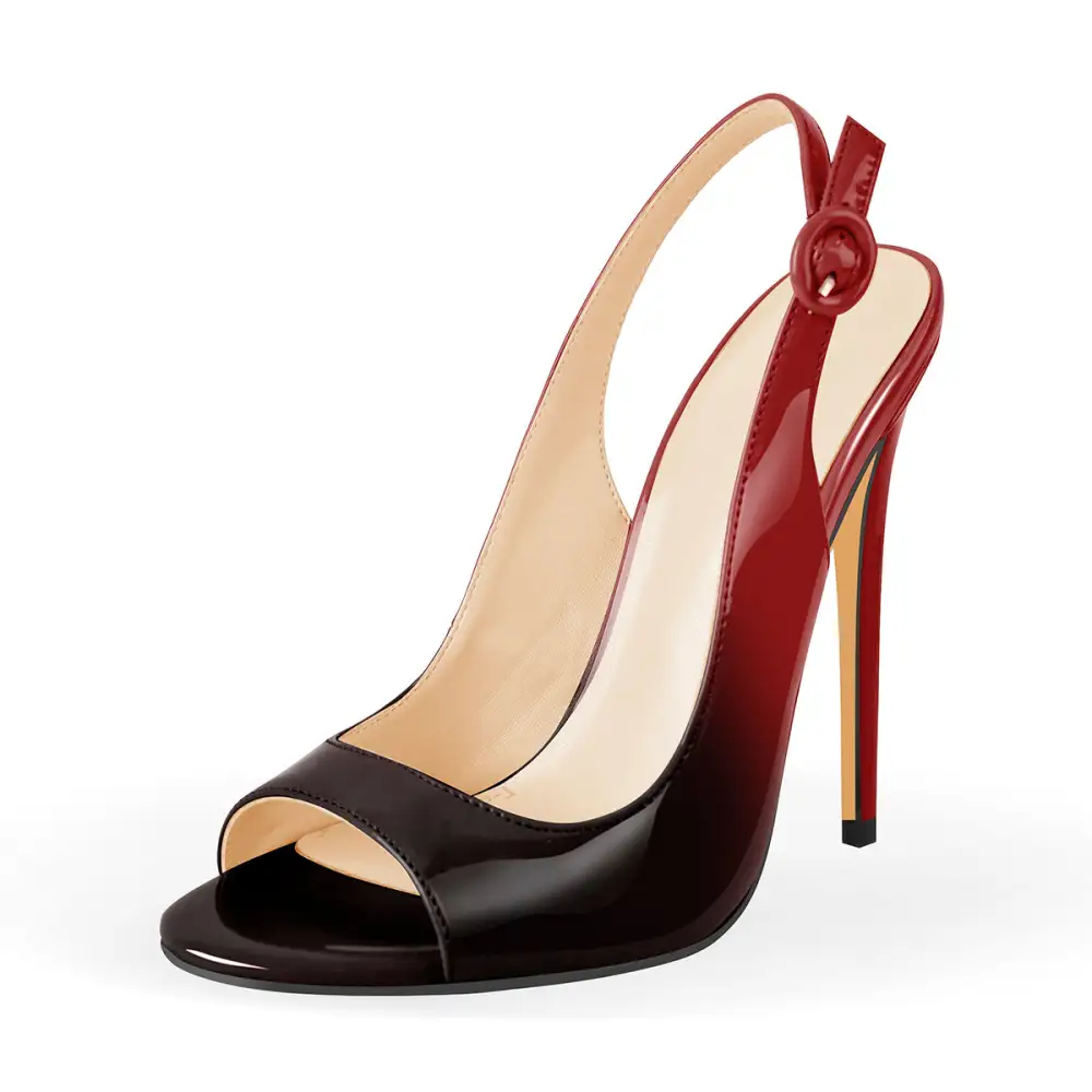 Open Toe High Heel Slingback Sandals
