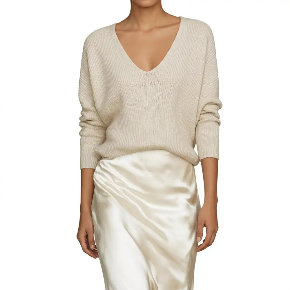 Knit Satin Two-Piece Set