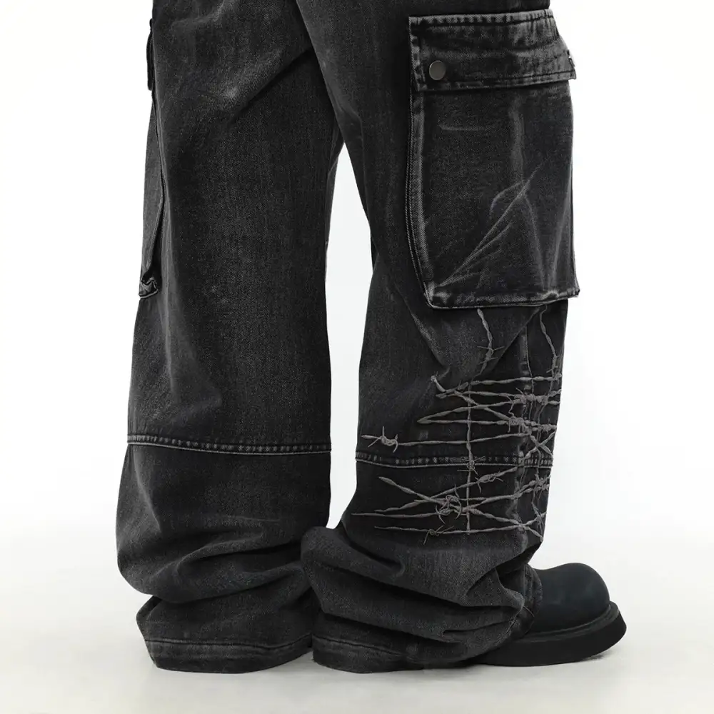 Cargo-Pocket Denim Jeans