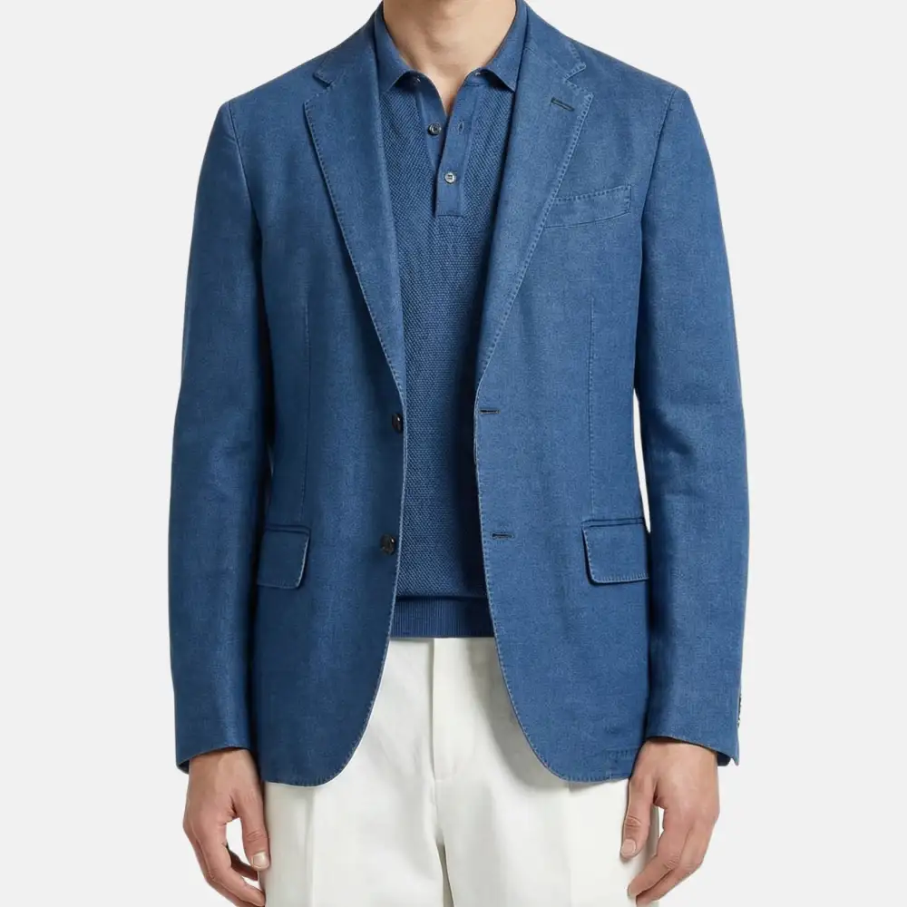 Denim Cotton Blazer Jacket