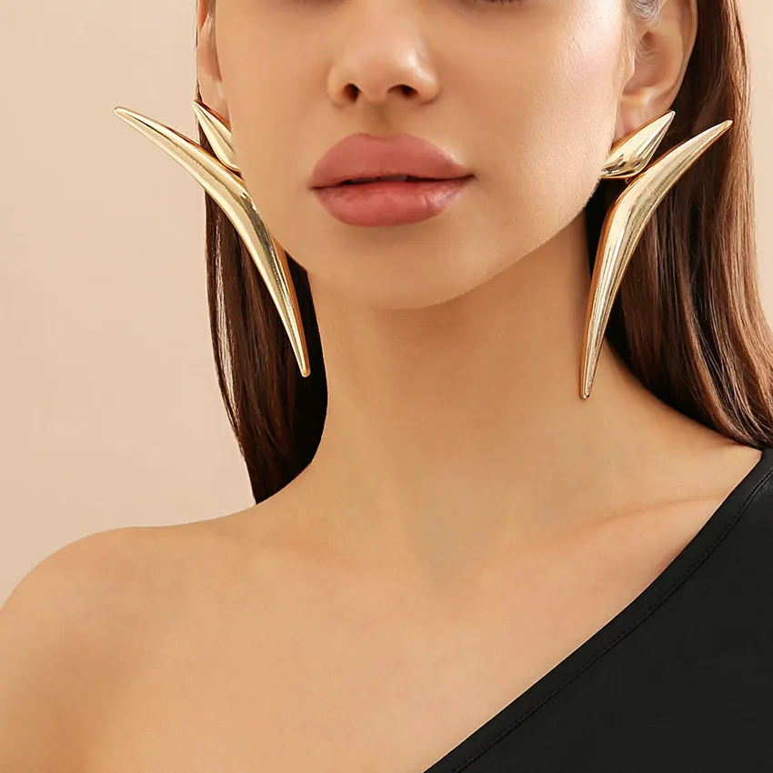 Geometric Triangle Statement Earrings