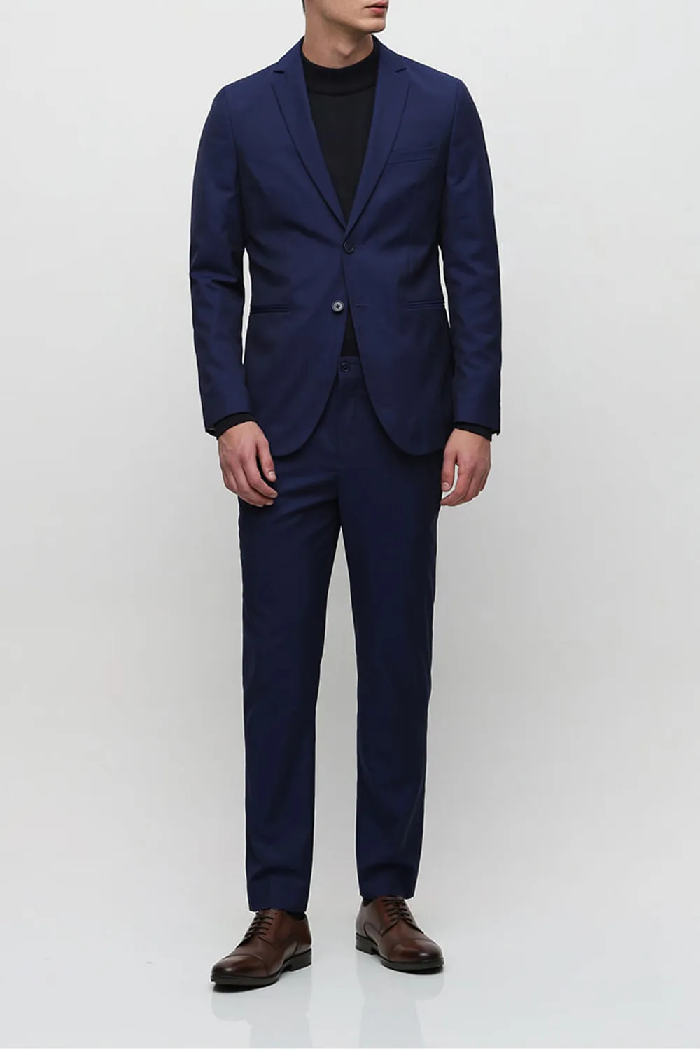 Blue Slim Fit Suit-Set Blazer
