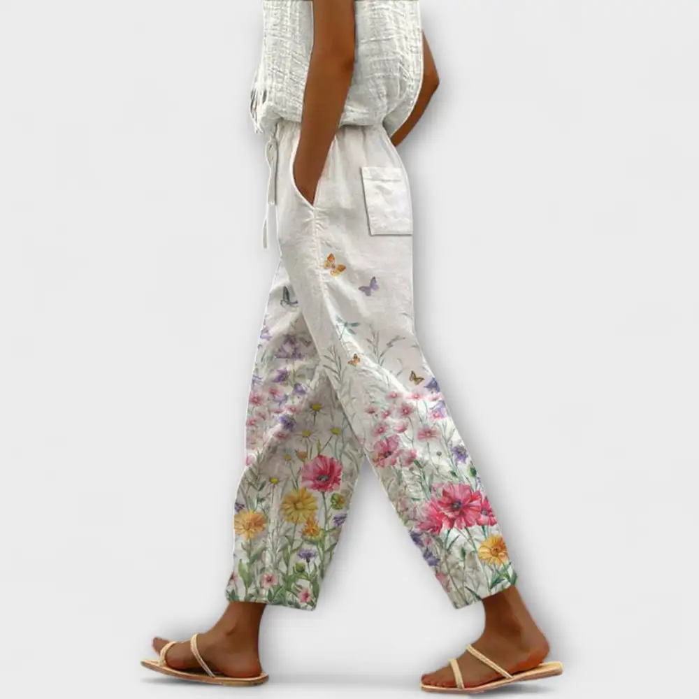 Printed Relaxed Fit Lightweight Trousers