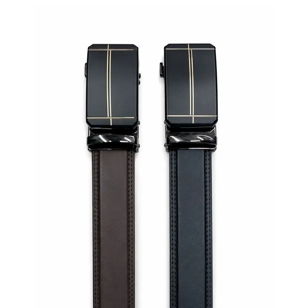 Auto Lock Refined Leather Waist Belt