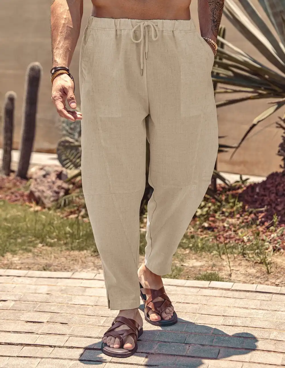 Workwear Drawstring Waist Pants