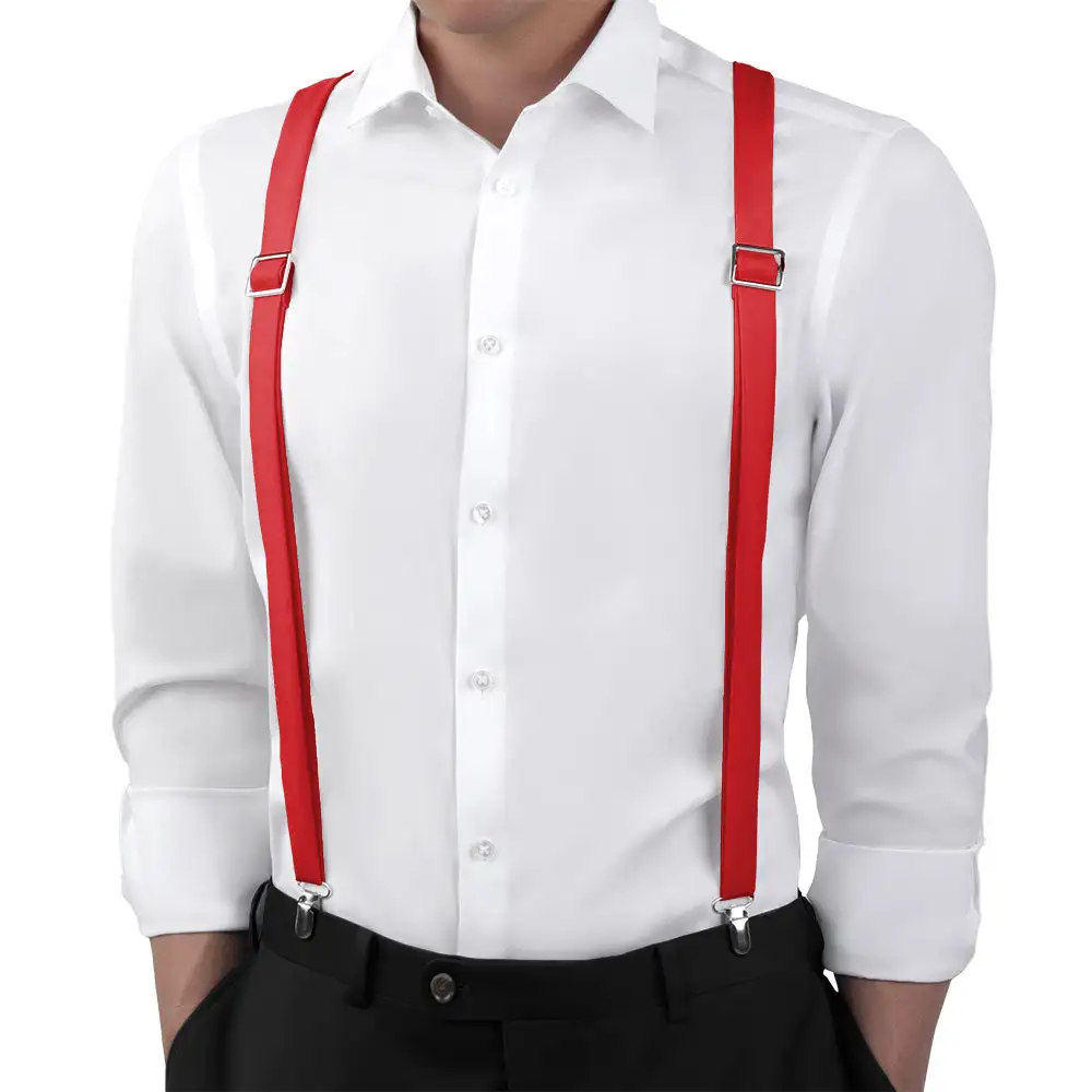 Bold Distinctive Solid Tone Suspenders