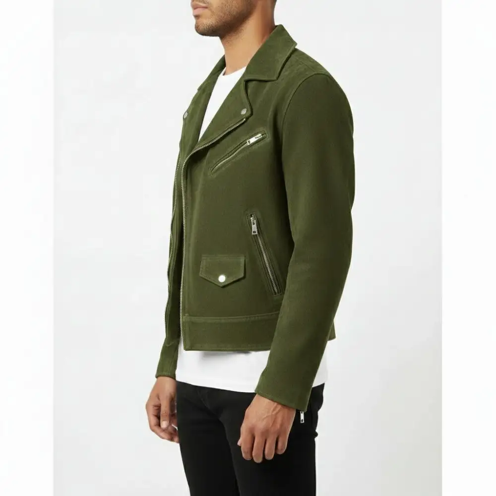 Classic Suede Biker Motorcycle Western Jacket
