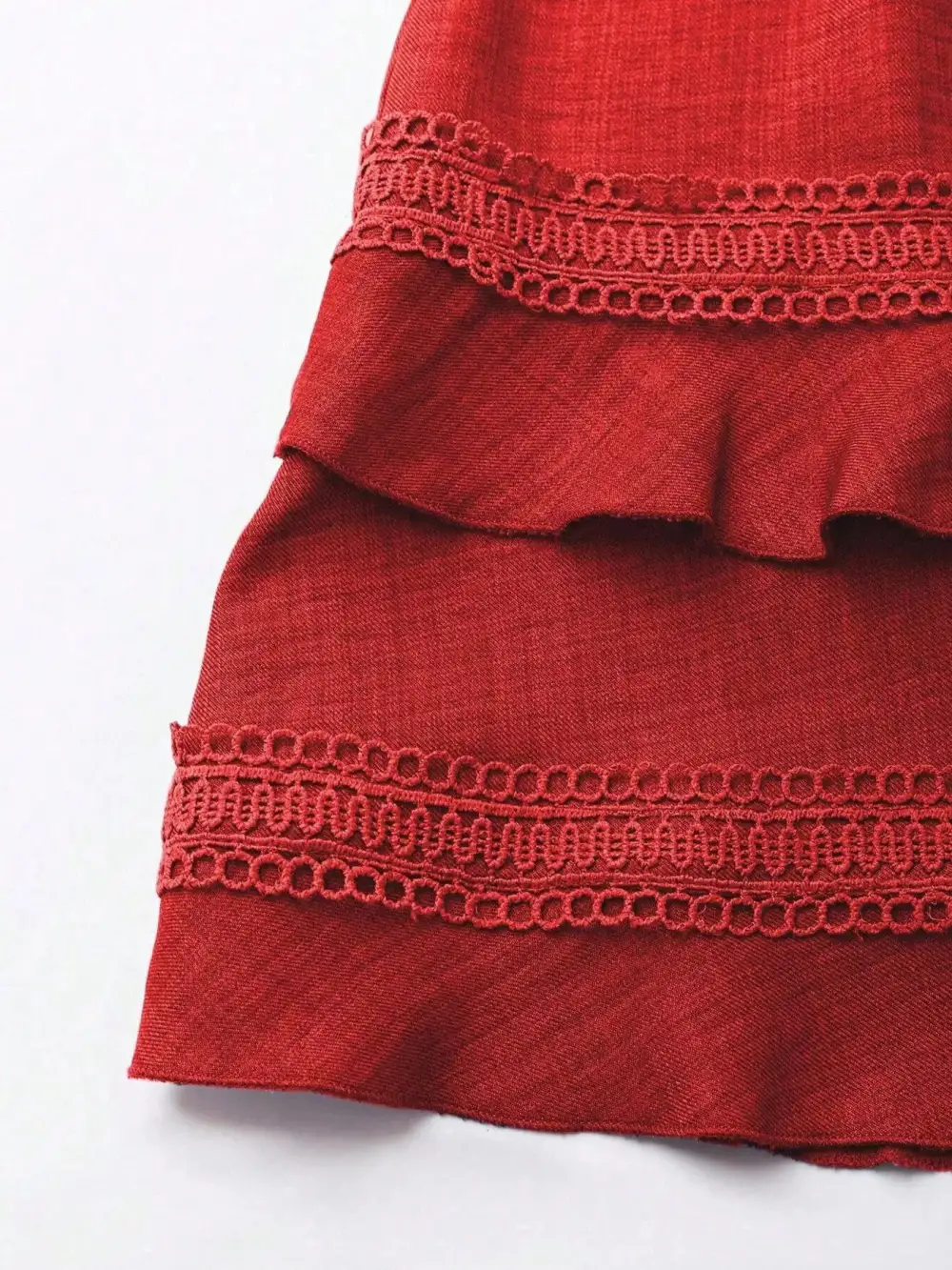 Modern Everyday Lace Detail V-Neck Mini Dress