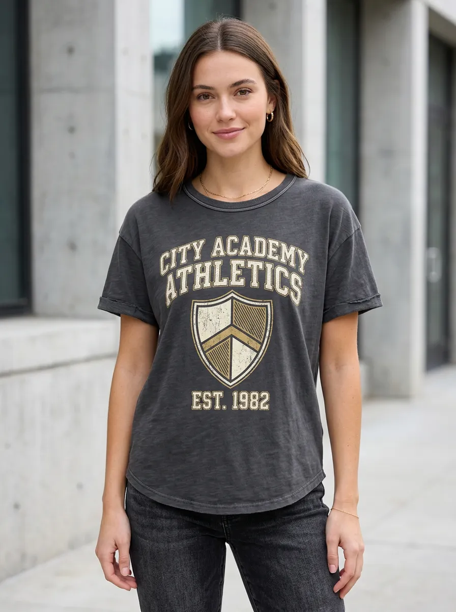 Women's City Academy Athletics Shield Printed T-shirt