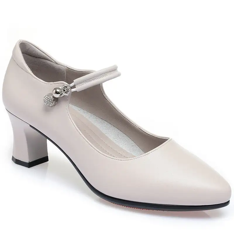 Buckle Strap Breathable Everyday High Heels