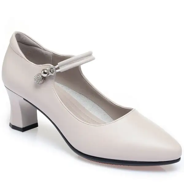 Buckle Strap Breathable Everyday High Heels