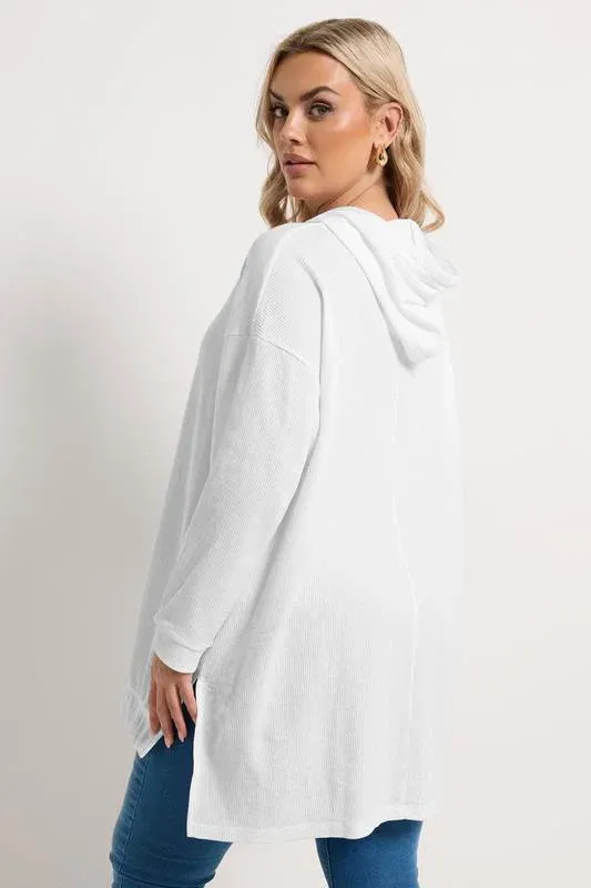 White Waffle Hoodie