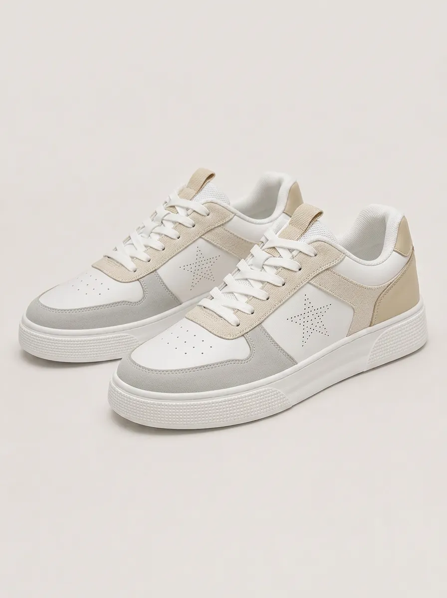 Men's Urban Casual Star Perforated Pattern Patterned Skate Inspired Skate Shoes