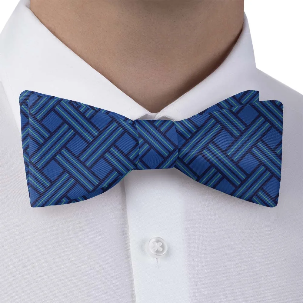 Basketweave Geo Pattern Bow Tie