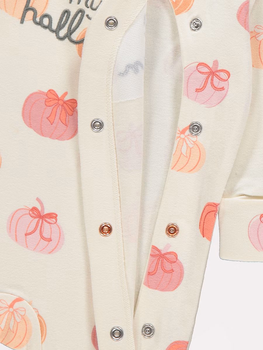 Cream My First Halloween Sleepsuit detail 2