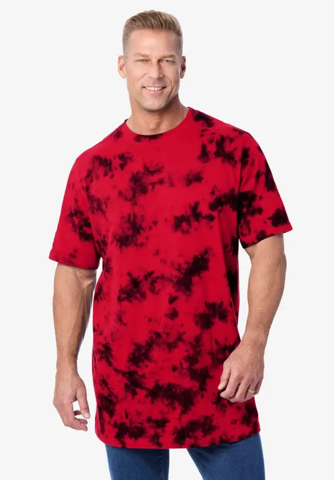 Shrink-Less Lightweight Longer-Length Crewneck T-Shirt