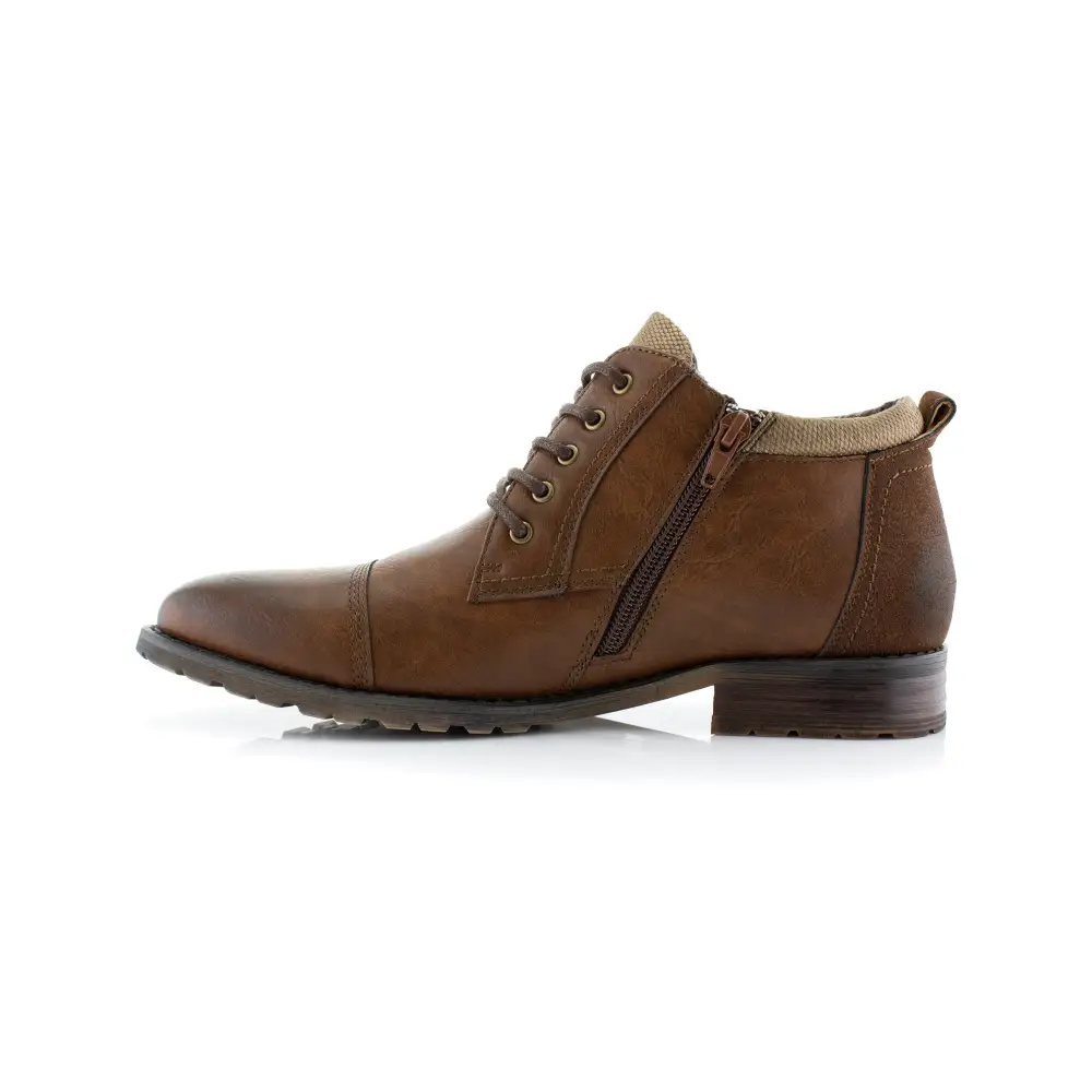Refined Faux-Suede Suede Faux-Leather Chukka Boots