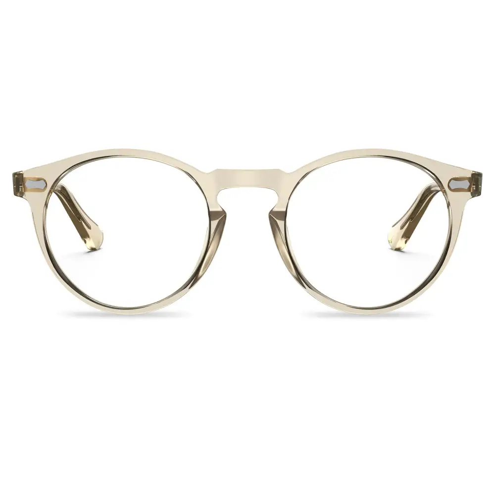 Polished Round Full Rim Acetate Blue Light Eyewear