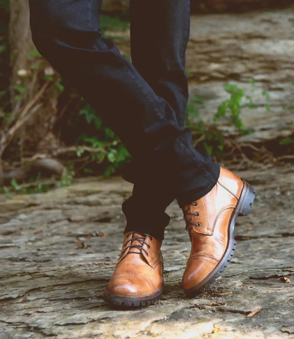 Back-Zip Lug-Sole Combat Boots