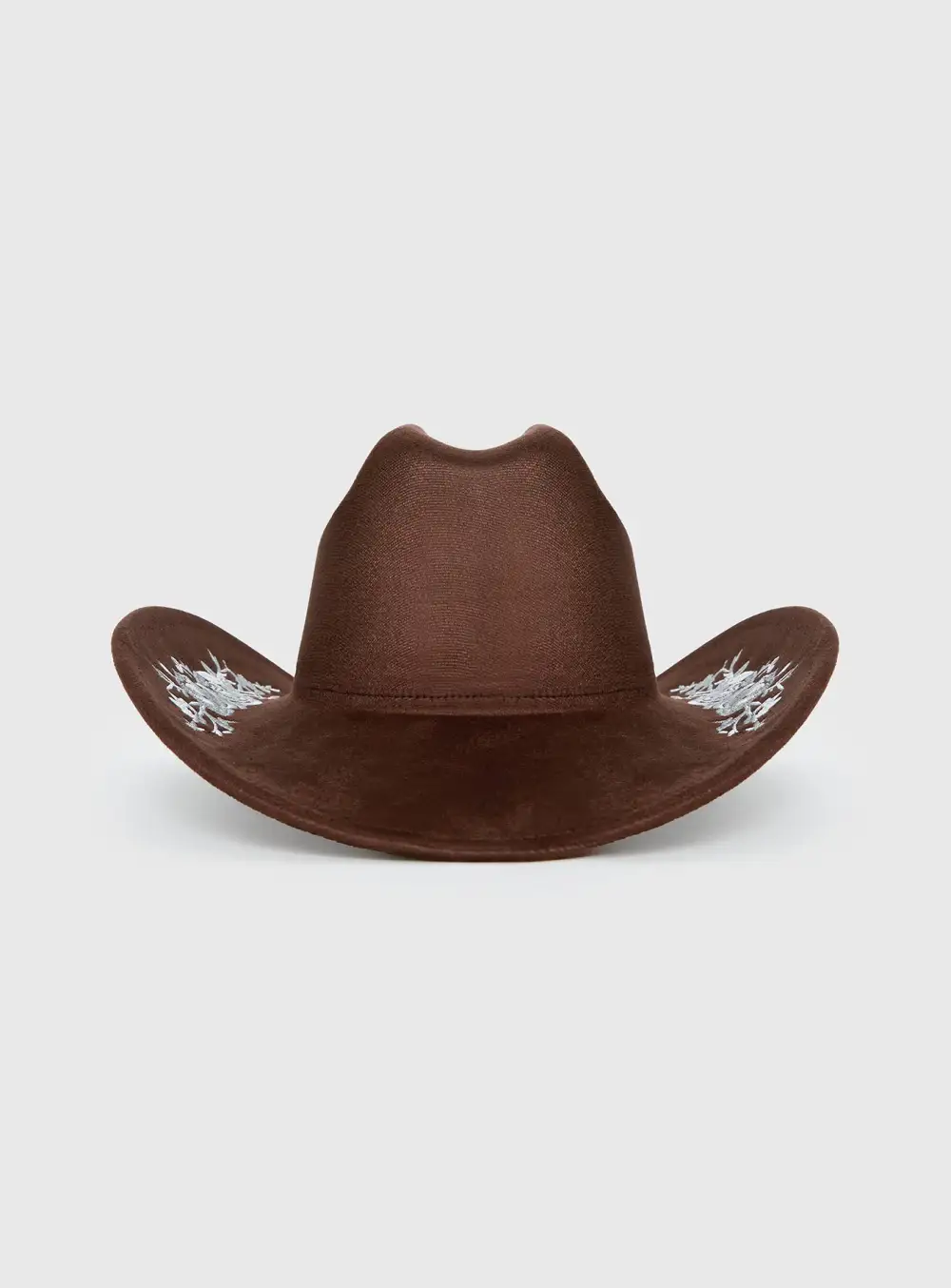 Embroidered Cowboy Hat Brown