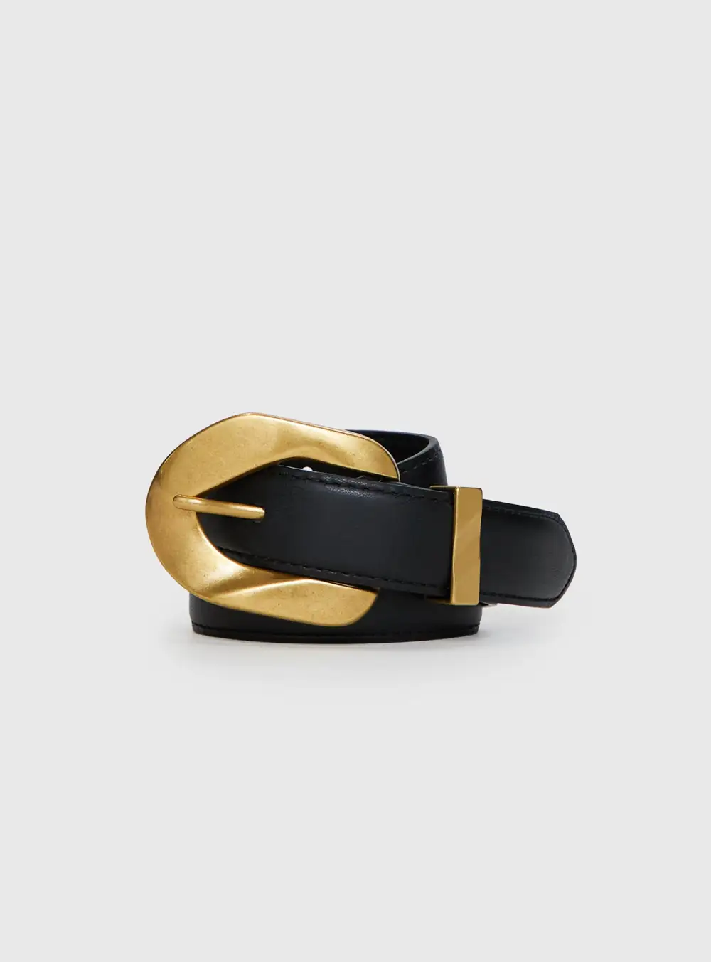 Buckle Faux Leather Modern Belt