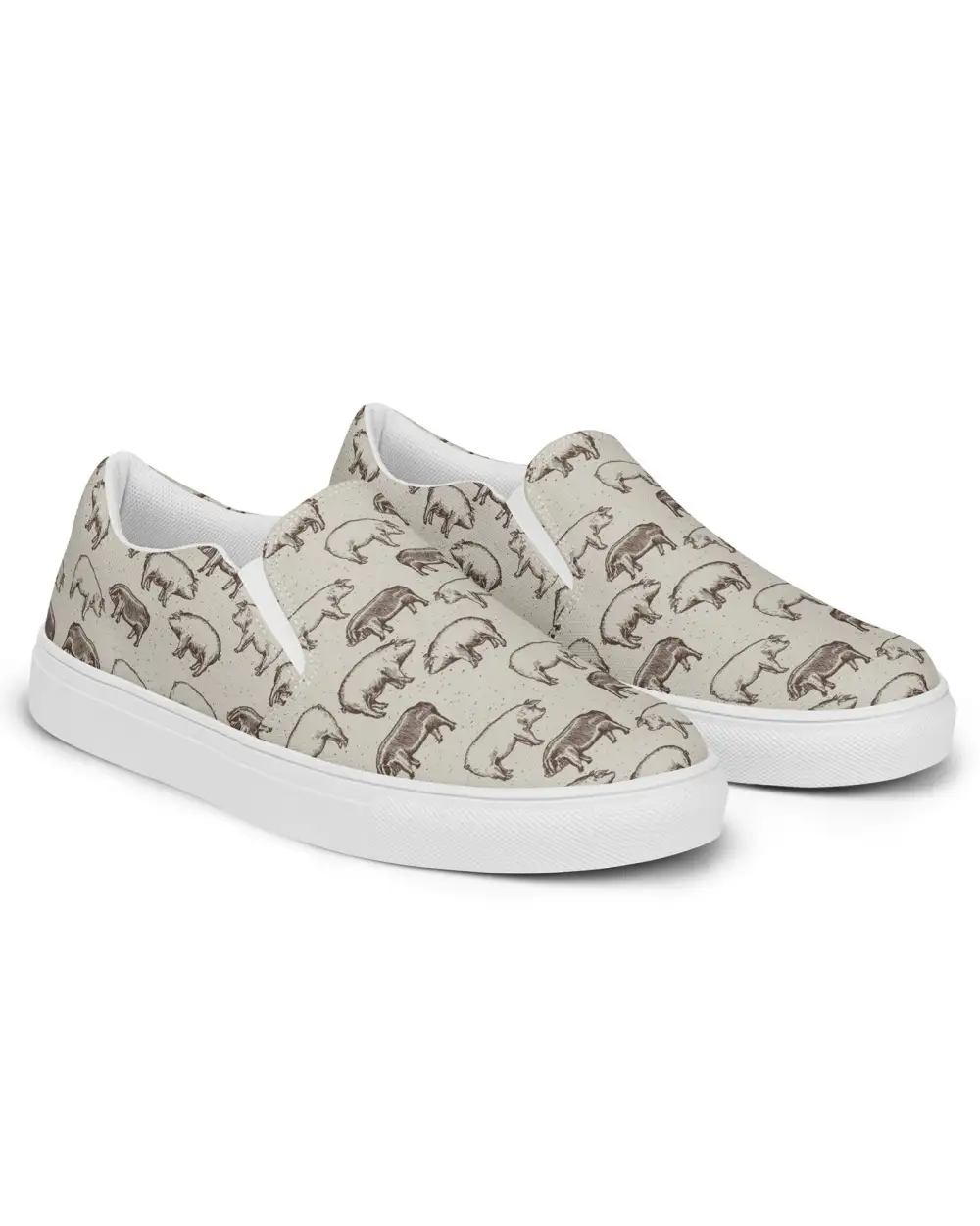 Rustic Pig Print Slip On Shoes