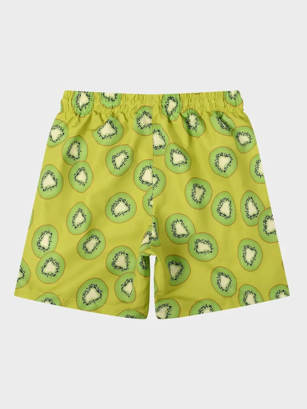 Men's Allover Fruit Print Drawstring Swim Trunks