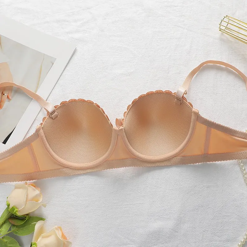 Butterfly Embroidered Non-Slip Underwire Set