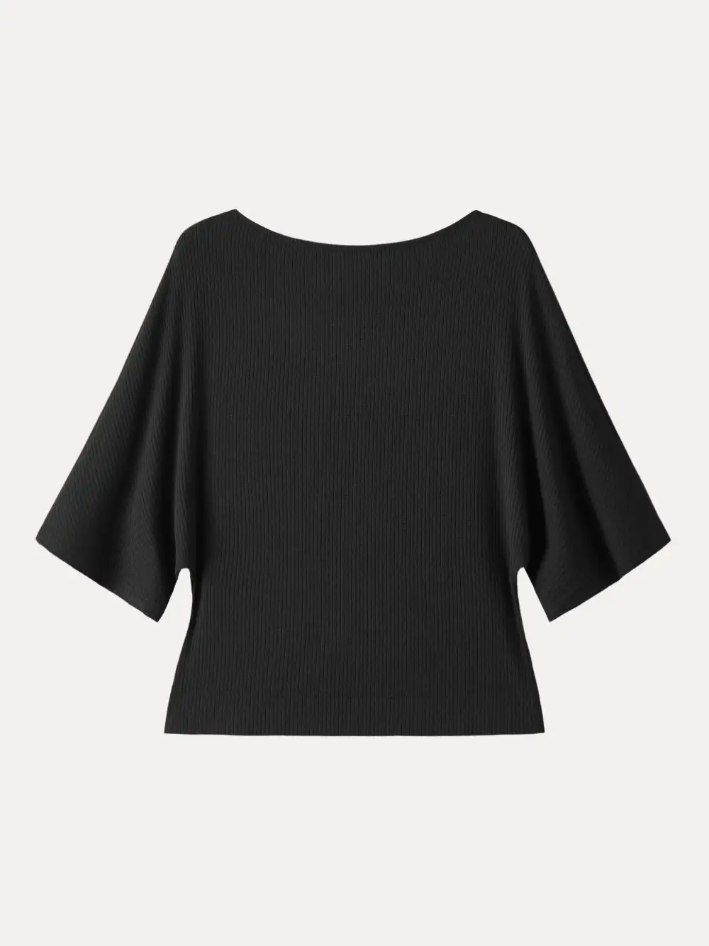 Soft Ribbed Boatneck Relaxed Top