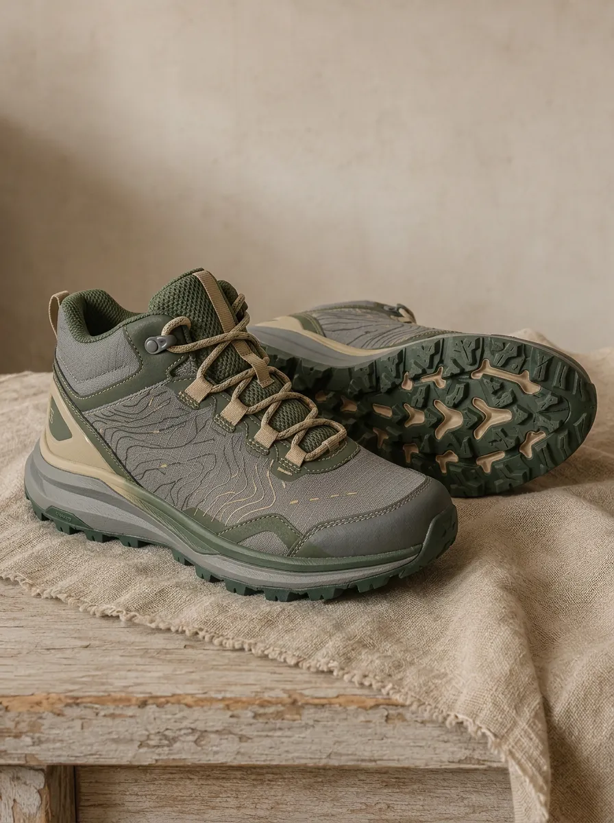 Women's Hiking Outdoor Topographic Printed Sneakers